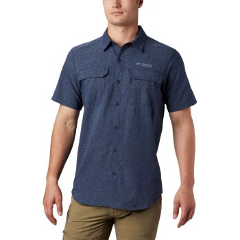 Columbia Irico Short Sleeve, Camisa Azul Marino Para Hombre | 475682-ZMD